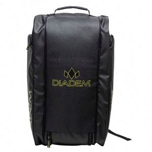 Échantillon gratuit Sac à dos de pickleball personnalisé en similicuir imperméable Sac de raquette de padel argenté - Product Image 6