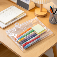 Sac à fermeture éclair en PVC transparent en gros, étanche, pour cosmétiques, emballage cadeau, pochette organisatrice en PVC avec tirette en plastique
