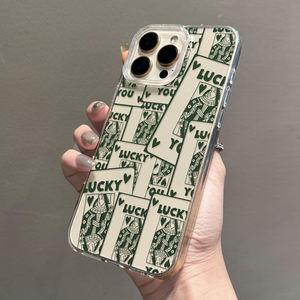 เคสโทรศัพท์แบบใสแวววาวสำหรับเล่นการ์ดที่โชคดีสำหรับ iPhone 17 16 15 14 13 12 PRO MAX กรอบ TPU เนื้อนิ่มกันกระแทกพร้อมเลนส์ป้องกัน - Product Image 3