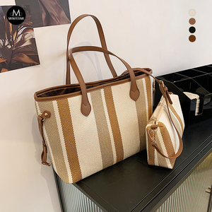 Bolsos de mano de cuero de diseñador de lujo para mujer, bolso de hombro de gran capacidad para mujer, bolsos de moda para mujer, bolsos de algodón, bolsos de compras - Product Image 4