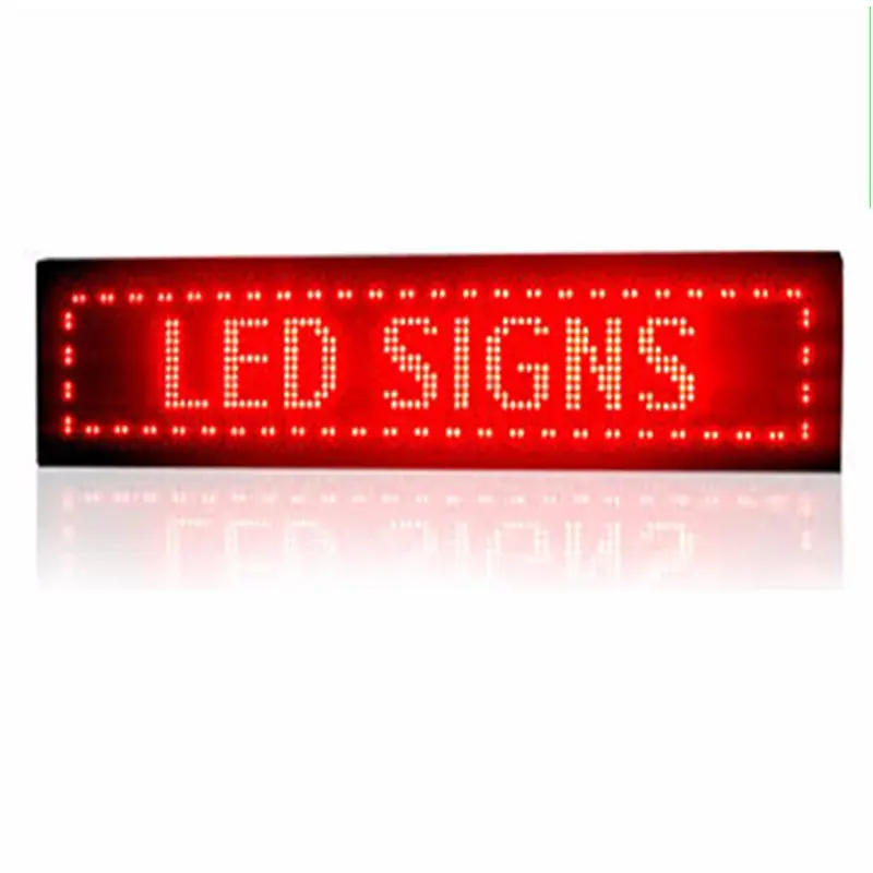 Placa de publicidade de sinalização LED de cor vermelha única P10 display LED