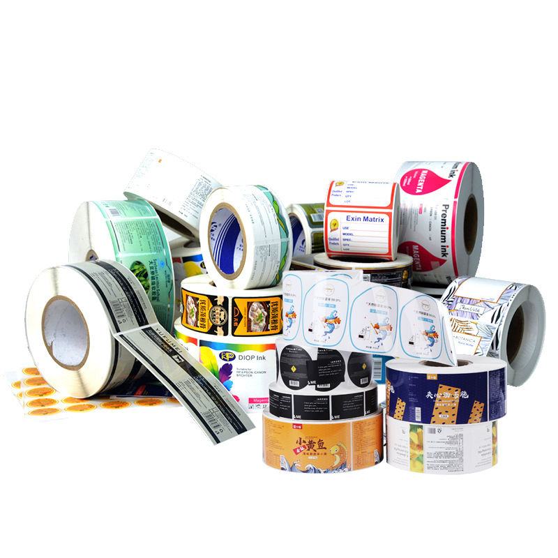 Custom Printed Packaging Adhesive Sticker Printing Roll Label Art Paper Stickers Roll Label Art Paper Cosmetic Bottle Labels