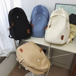 Schoolbag <strong>Backpack</strong> 2025 New Korean Fashion <strong>Simple</strong> Harajuku Waterproof Nylon Unisex Air Cushion Belt Zipper Large Capacity Bag - Product Image 1