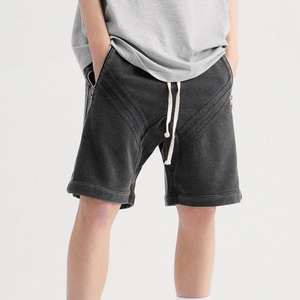 High Quality <b>Mens</b> <b>Shorts</b> With Zipper Pocket <b>Vintage</b> Pant Custom Casual 100% Cotton Printed Acid Washing Striped <b>Shorts</b> Pants - Product Image 3