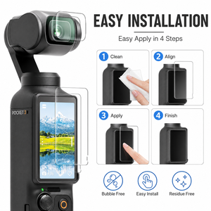 DJI Osmo Pocket 3 Tempered Glass Screen <b>Protector</b> Camera <b>Lens</b> <b>Protector</b> HD Clear 9H Anti Scratch - Product Image 2