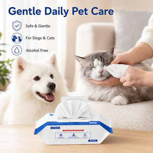 Toallitas Húmedas <span class=keywords><strong>para</strong></span> <span class=keywords><strong>Perros</strong></span> y Gatos, 80 Unidades, Limpieza de Ojos y Partes del Cuerpo, Sin Necesidad de Enjuague, Material de Fibra de Papel - Product Image 6