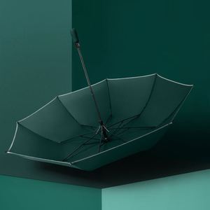 New Trending Automatic Foldable Golf <b>Umbrellas</b> 2 Folding Rainy <b>Umbrella</b> With Reflective Strip - Product Image 4