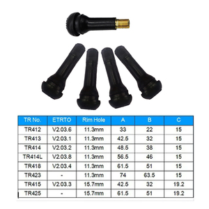 <span class=keywords><strong>Valve</strong></span> de pneu en caoutchouc sans chambre à air TR412 TR 413 TR414 <span class=keywords><strong>TR415</strong></span> TR418 Valves de voiture pour pneus sans chambre à air - Product Image 4