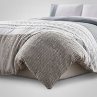 Housse de couette matelassée brodée en jacquard 3d de luxe personnalisé de qualité fiable ensemble de literie