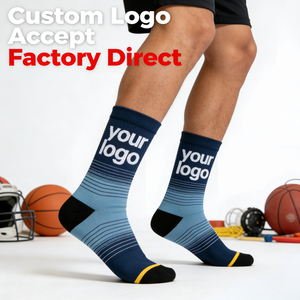 Chaussettes de basketball pour hommes, haute intensité, impression par sublimation, maille respirante, amorti maximal, gestion de l'humidité, anti-odeur - Product Image 1