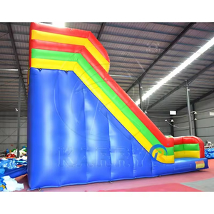 ปราสาทเด้งดึ๋งเป่าลมเล่นกีฬาเลนคู่สนามเด็กเล่นสวนกลางแจ้ง: ผนังสไลด์แห้งและปีนหน้าผา - Product Image 4