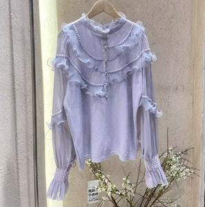 Nuovissimi maglioni <span class=keywords><strong>di</strong></span> moda 2025 autunno inverno top da donna <span class=keywords><strong>maglia</strong></span> <span class=keywords><strong>di</strong></span> alta qualità con volant in <span class=keywords><strong>pizzo</strong></span> Patchwork manica lunga bianco nero - Product Image 1