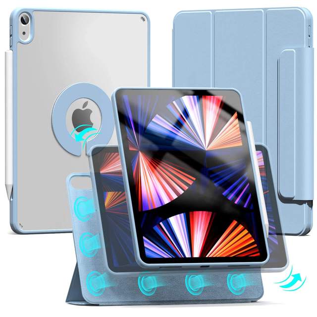 Detachable Magnetic 720 Rotation Tablet Case Cover for iPad Pro 11 2022