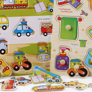 Giocattoli Educativi in Legno Animali Cartoon Montessori <span class=keywords><strong>Puzzle</strong></span> Numerico Tavole da Afferrare Giocattoli Tangram <span class=keywords><strong>Puzzle</strong></span> in Legno con Pioli - Product Image 5