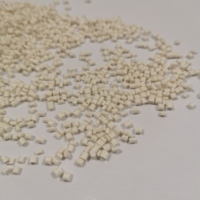 Pailles en matériau biodégradable PHA, extrudées, couleur blanche