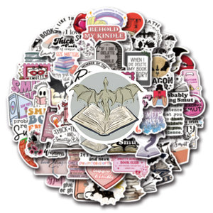 60 piezas de moda Smut Bookish lectura Graffiti pegatinas <span class=keywords><strong>para</strong></span> <span class=keywords><strong>pared</strong></span> nevera decoración biblioteca libro lectura pegatina - Product Image 5