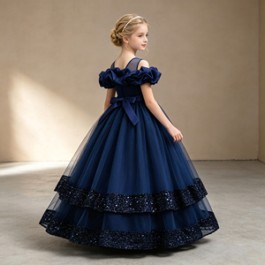 <span class=keywords><strong>Robe</strong></span> <span class=keywords><strong>de</strong></span> princesse pour fille <span class=keywords><strong>de</strong></span> 12 ans, modèle fantaisie, à épaules dénudées, avec design superposé et bouffant, idéale pour mariage ou demoiselle d'honneur - Nouvelle collection très prisée - Product Image 2