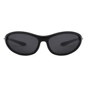 <b>Sunglasses</b> Unisex PC Frame Polarized UV400 Type 3 Sunshades Black For Men And Women - Product Image 3