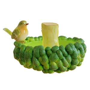 Bán buôn tùy chỉnh gốm Bông Cải Xanh <span class=keywords><strong>Bird</strong></span> Feeder thời tiết chịu mài mòn ngoài trời bát chim cho vườn & Patio OEM ODM thân thiện với môi thiết kế - Product Image 1