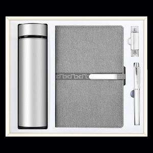 Set de Cuaderno de Cuero con USB, Taza Térmica y Bolígrafo, Regalo Personalizado Práctico para Clientes o Obsequios de Boda - Product Image 4