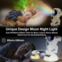 Projecteur LED moderne avec veilleuse Spaceman Star Night Light, taille moyenne, ABS, télécommande, intensité réglable, pour chambre à coucher