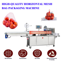 Hochgeschwindigkeits-Netzbeutel-Verpackungsmaschine mit 50 Beuteln/Min, Horizontaler Netzbeutel-Clipper für 1kg Tomaten, Edelstahl mit PLC-Steuerung
