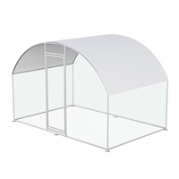 Vente Flash : Poulailler Dôme Détachable Taille Personnalisable en Acier Galvanisé avec Bâche Imperméable pour l'Élevage Extérieur de Poulets et Canards