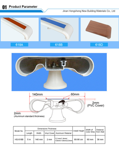 Main courante de couloir anti-collision en PVC et aluminium de qualité supérieure, 1,6 mm, installation rapide, pour hôpitaux, maisons de retraite et maternelles - Product Image 6