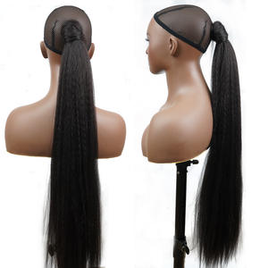 34 pouces perruque synthétique <span class=keywords><strong>queue</strong></span> <span class=keywords><strong>de</strong></span> <span class=keywords><strong>cheval</strong></span> Yaki droite noir africain bouclés longs cheveux bouclés bâton <span class=keywords><strong>queue</strong></span> <span class=keywords><strong>de</strong></span> <span class=keywords><strong>cheval</strong></span> - Product Image 1
