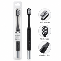Brosse à dents sphérique à tête large en gros OEM & ODM, soies spirales de 0,15 mm, placées 3D, outil manuel de soins dentaires doux pour adultes