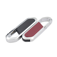 Flashdisk Logam Custom Logo Grosir Berkualitas Tinggi, USB 2.0 Putar Promosi dengan Pengait Carabiner, Berbagai Warna