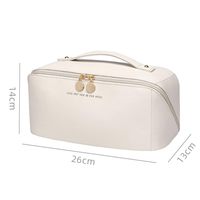 Bolsa de Maquillaje al por Mayor de Fábrica, Bolsa de Cosméticos Impermeable de Cuero PU para Mujer, con Gran Capacidad para Viajes, Bolsa de Aseo