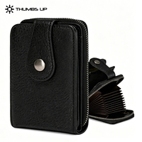THUMBS-UP Dompet Kartu Pendek Anti RFID Motif Hewan Berbahan Logam dengan Banyak Slot Kartu