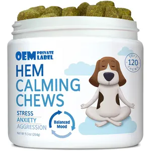 Hmq Calming mastica per cani cani biologici mastica calmante dolcetti calmanti per cani sollievo dall'ansia tratta Private Label