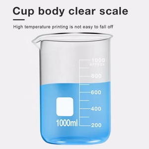 Béchers en verre 50 ml 100 ml 250 ml 1000 ml – Tasses graduées de laboratoire en borosilicate pour l'école et le laboratoire (forme basse) - Product Image 6