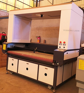 Thêu Phù Hiệu Vải Dệt May Vải Nhãn YH1810 Tầm Nhìn CCD <span class=keywords><strong>Laser</strong></span> Máy Cắt Giá Để Bán - Product Image 4