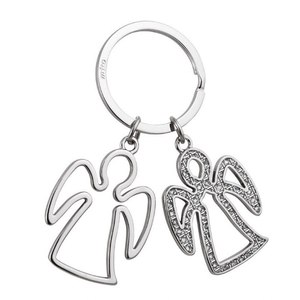 Portachiavi Doppio Angelo con Strass per Chiavi e Portafogli - Product Image 1