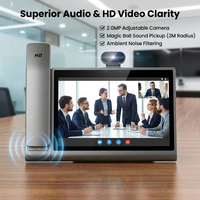 Teléfono IP VoIP Inteligente Inalámbrico con Video, Pantalla de 10 Pulgadas, Sistema Android POE, Teléfono de Escritorio SIP para Oficina, Hospital, Hotel y Hogar