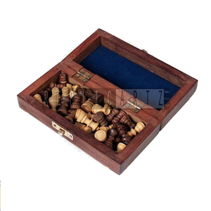 Top Selling <b>Chess</b> Board Game <b>Set</b> Decorative Knick Knack Tabletop Accent | Travel Friendly Classic Strategy Game for Kids Adults - Product Image 1