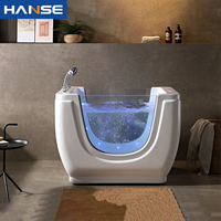 Baignoire Spa Carrée Moderne Autoportante en Acrylique Écologique avec Fonction de Massage par Air et Trempage pour Bébé, Utilisation Intérieure, Capacité 1 Personne