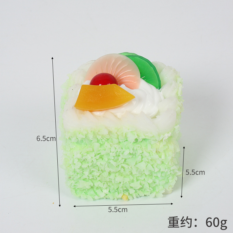 Square coconut cake-green