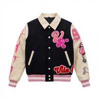 Veste universitaire en cuir et polaire pour homme, logo brodé personnalisé OEM, veste bomber de baseball, veste universitaire en cuir personnalisée
