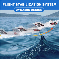 Avion télécommandé RC 3CH pour l'eau, la terre et l'air, avion amphibie triphibien RC, avion hydroptère planeur 2,4 GHz