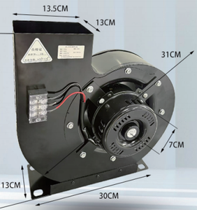 เครื่องเป่าลมแอร์ชัวร์ 240 พัดลมอุตสาหกรรมแบบแรงเหวี่ยง 380V รุ่นสีดำ อุปกรณ์ระบายอากาศสำหรับห้องคลีนรูม - Product Image 3