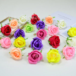 Dongchen Crafts Artificial Rosebuds <b>Silk</b> <b>Flowers</b> 6Cm Wedding Home Decor Props - Product Image 3