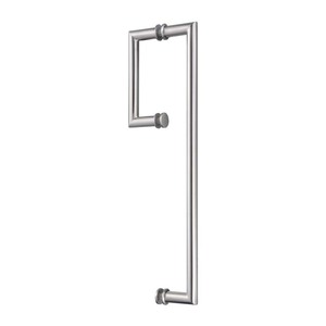 Poignée de porte coulissante en verre pour douche en laiton et acier inoxydable moderne pour salle de bain - Product Image 1