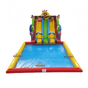 Tobogán Acuático Inflable Gigante de Fábrica, Parque Acuático Inflable con Tobogán y <span class=keywords><strong>Piscina</strong></span> para Playas y Parques - Product Image 2