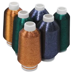 High toughness hand-woven line sewing thread manufacturers selling polyester MX metallic yarn