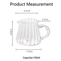 Vente en gros usine – Nouvelle tasse à café moderne en verre borosilicate, à nervures verticales, compatible lave-vaisselle et micro-ondes, grande capacité, petite taille