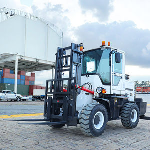 מלגזה חדשה <span class=keywords><strong>6</strong></span> טון דיזל 4X4 צמיגים מלאים תורן חד-שלבי כושר הרמה גבוה יכולת שטח לעבודות בנייה, כרייה וחקלאות - Product Image 5